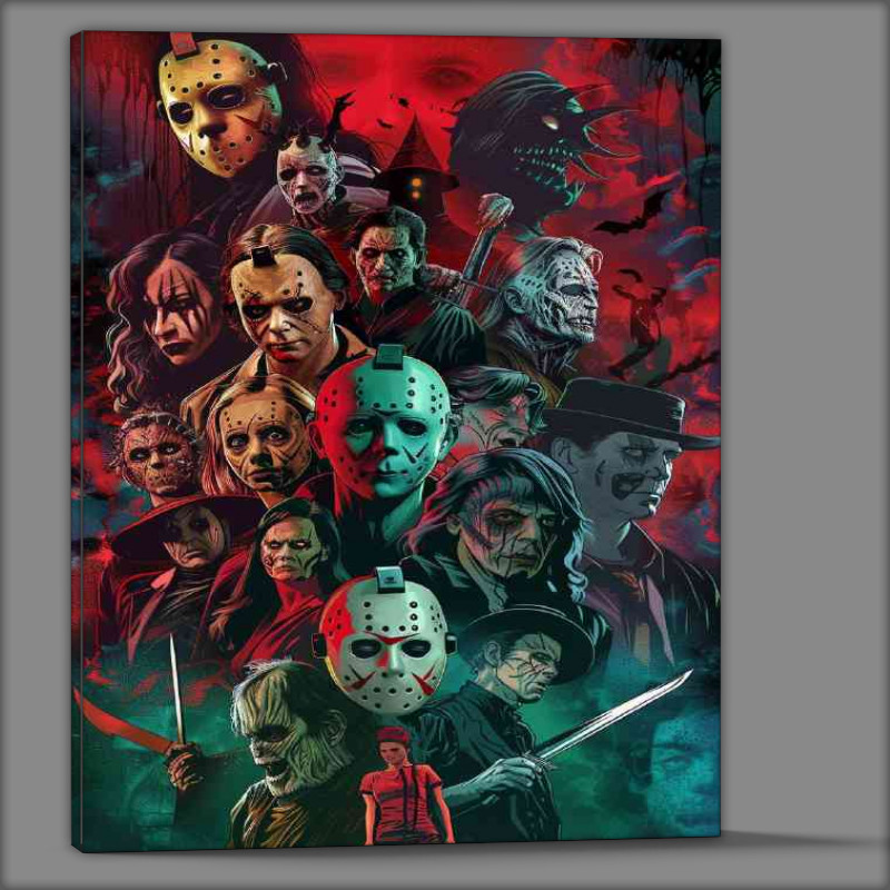 Buy Canvas : (Movie poster all the baddies in one place collage)