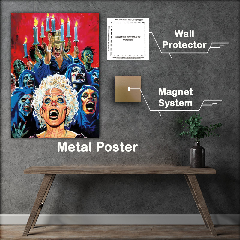 Buy Metal Poster : (Movie poster creepy eyes behind people)