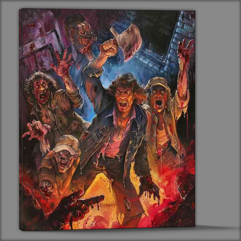 Buy Canvas : (Movie poster horror fire and axes)