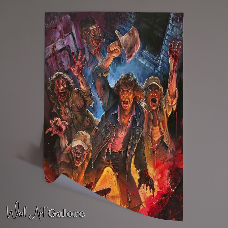 Buy Unframed Poster : (Movie poster horror fire and axes)