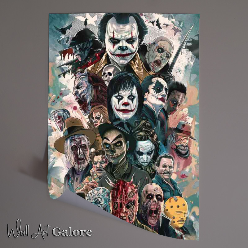 Buy Unframed Poster : (Poster of horror characters in an airbrushed graffiti style)