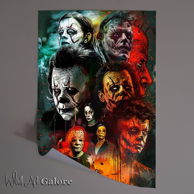 Buy Unframed Poster : (Poster of horror movie characters in an airbrushed)