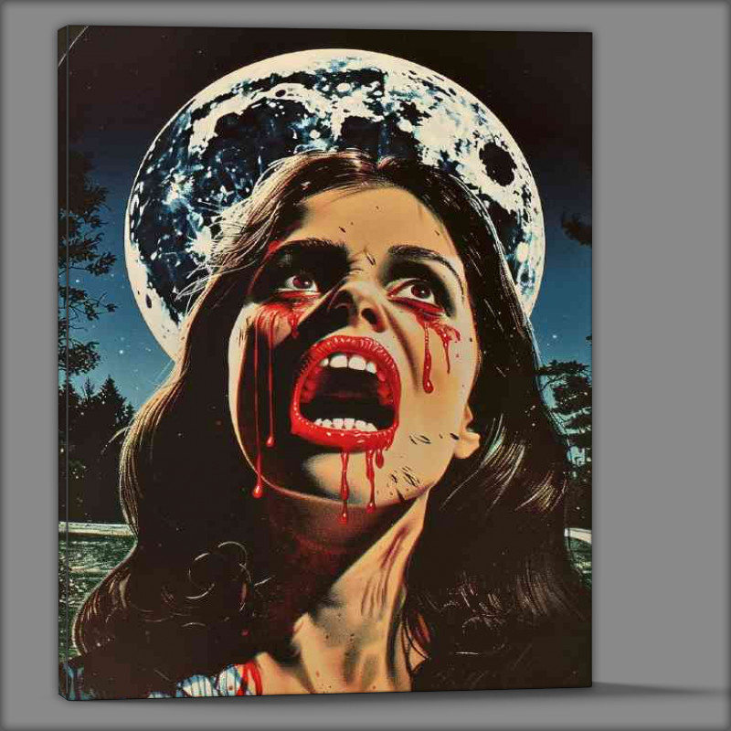 Buy Canvas : (Retro scary movie poster from the 1980s)