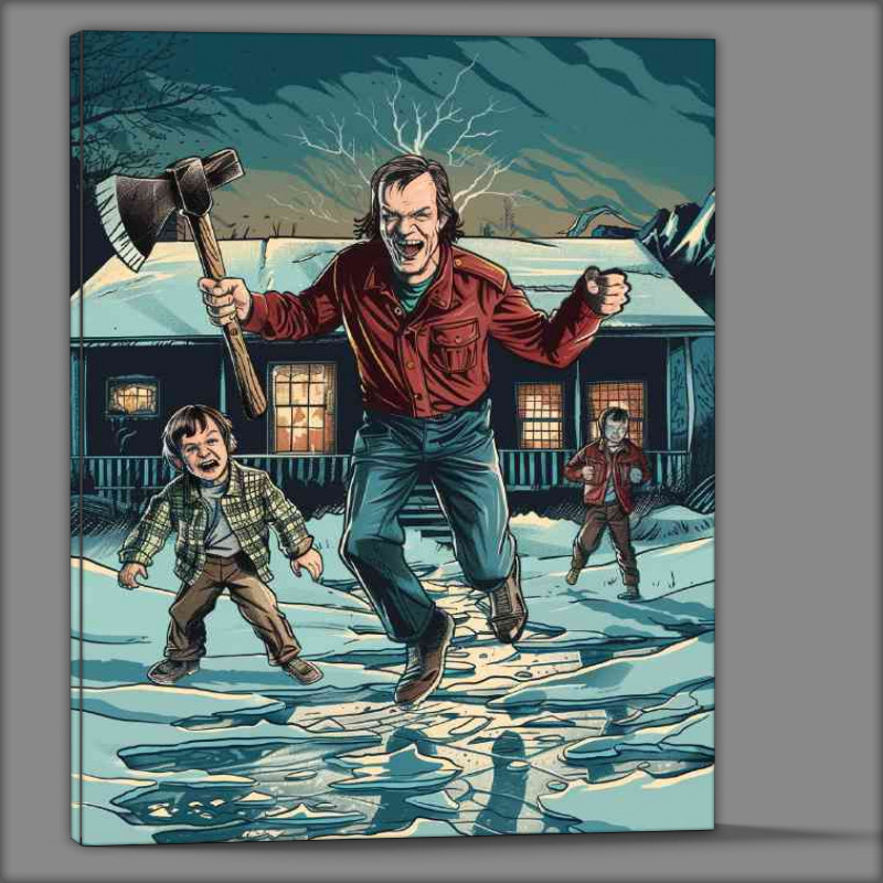 Buy Canvas : (The Shining movie poster depicts Jack holding a axe)