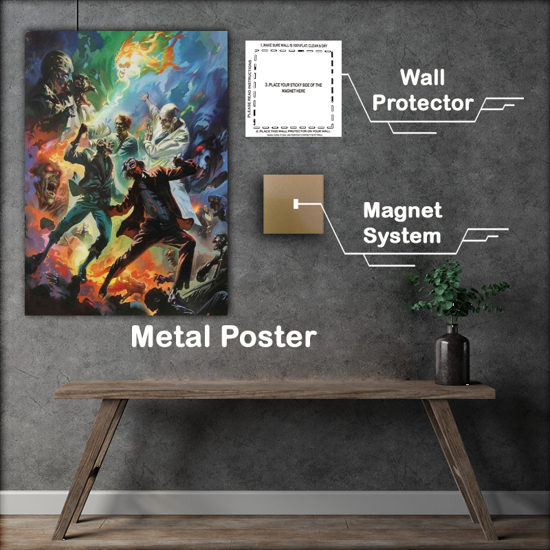 Buy Metal Poster : (Zombie monsters and witches)