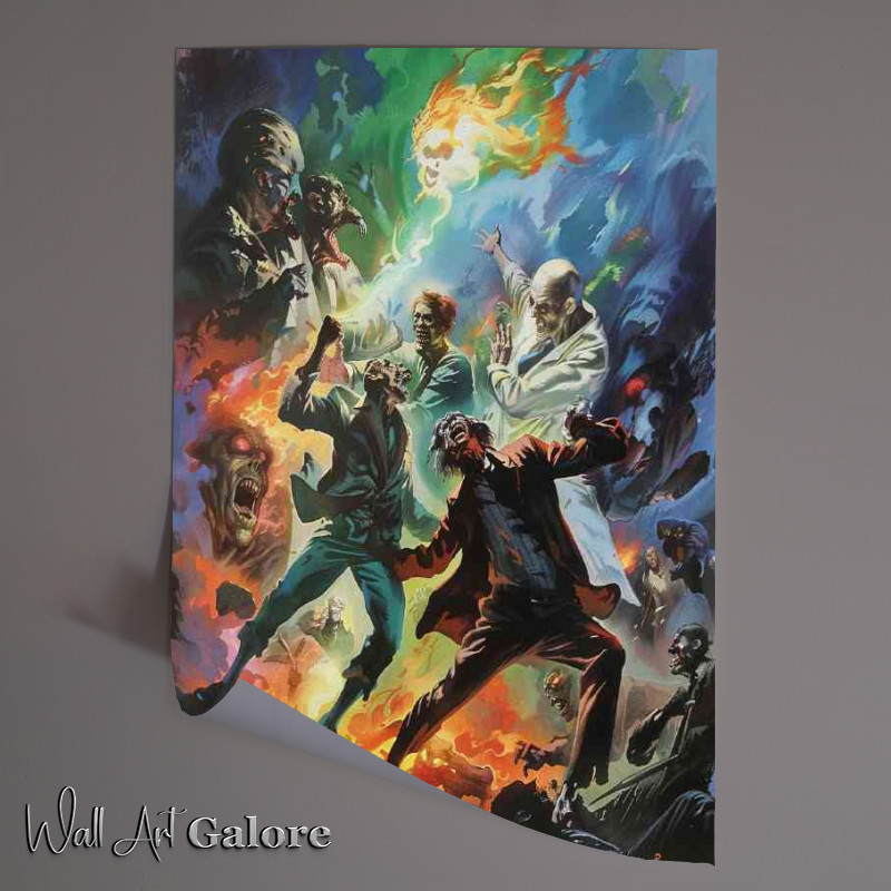 Buy Unframed Poster : (Zombie monsters and witches)
