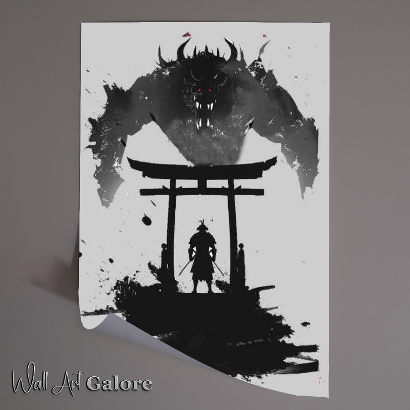 Buy Unframed Poster : (Japanese game poster white background black)