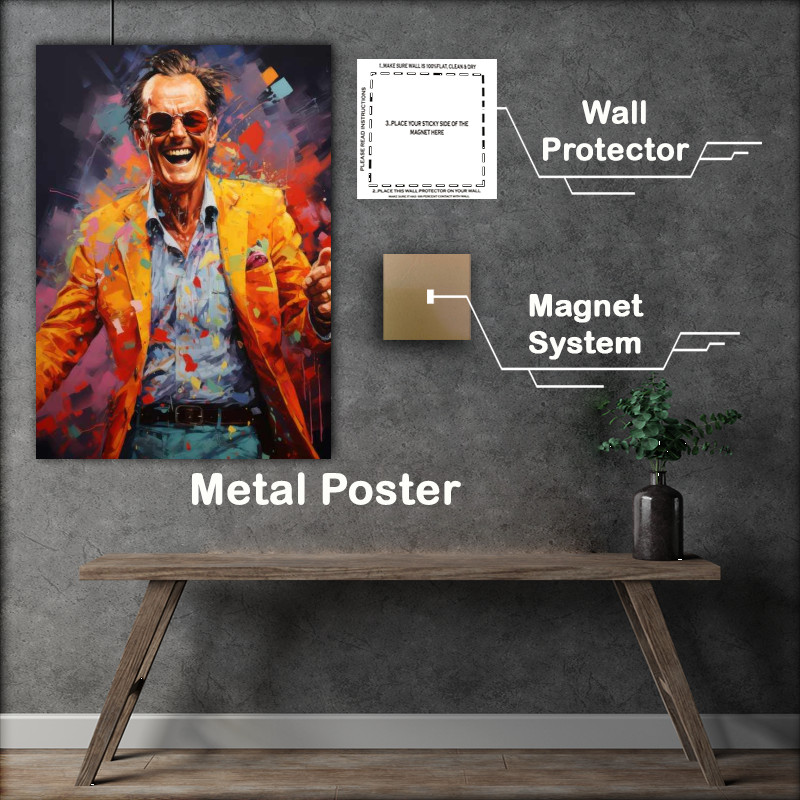 Buy Metal Poster : (Jack Nicholson Very colourful)