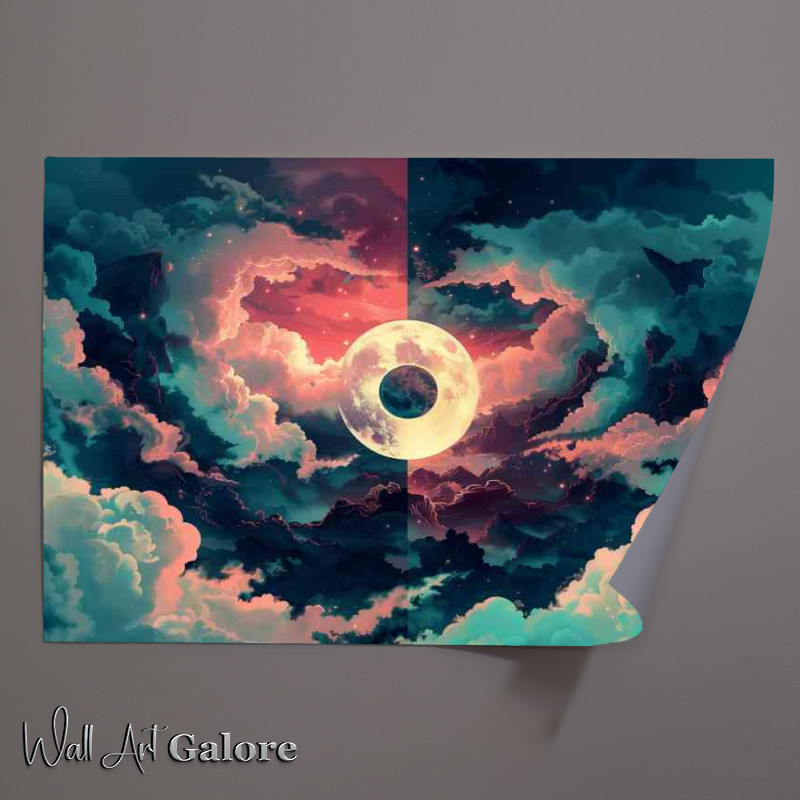 Buy Unframed Poster : (Yin yang symbol clouds combined)