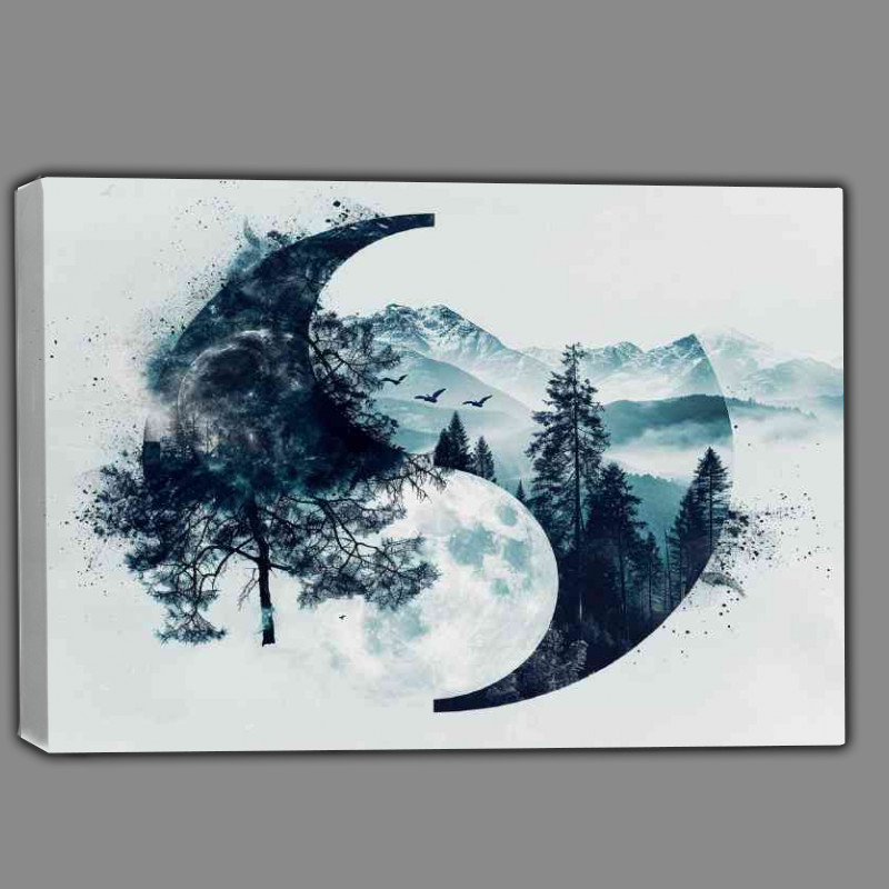 Buy Canvas : (Yin yang symbol with mountains)