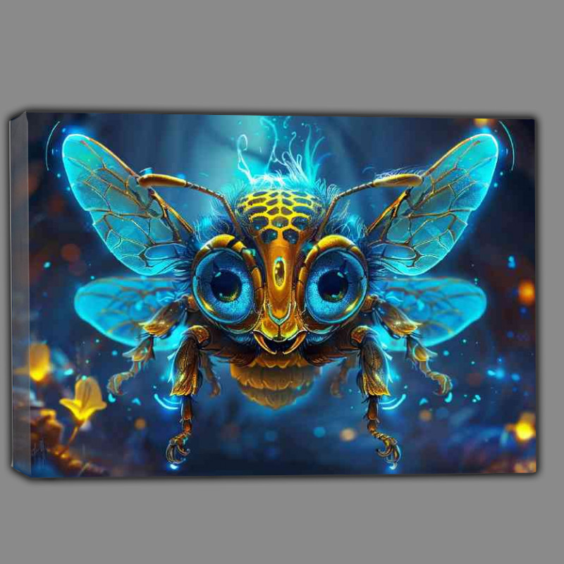 Buy Canvas : (Symmetrical shot of an extremely detailed bee)