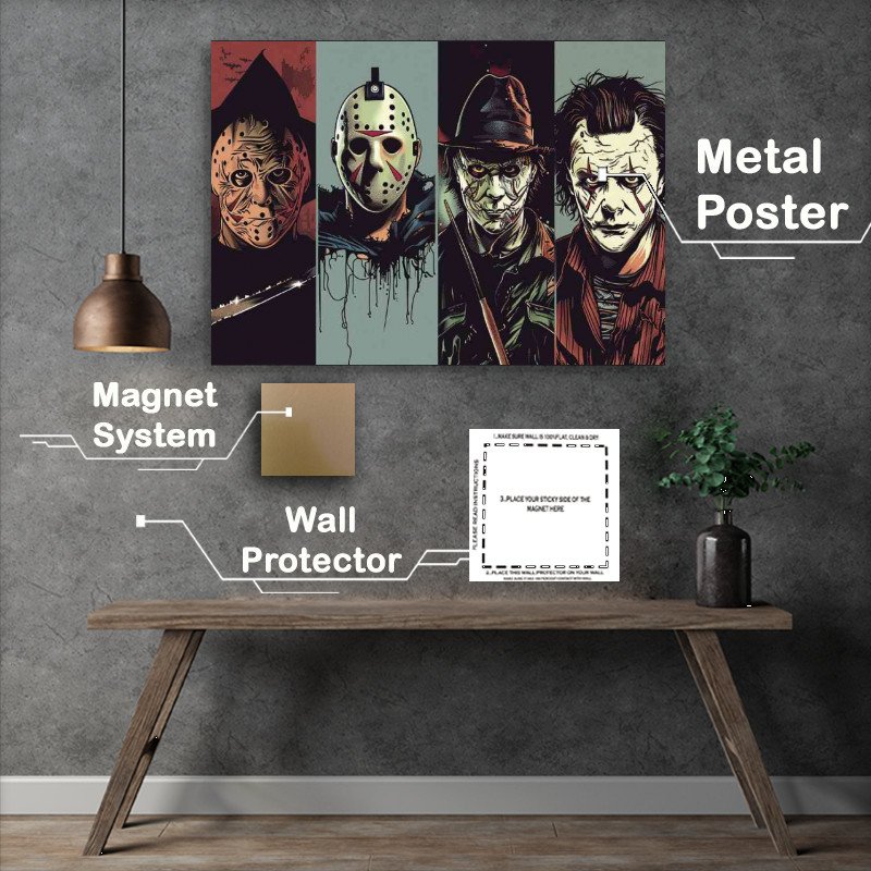 Buy Metal Poster : (Comic movie villans horror)