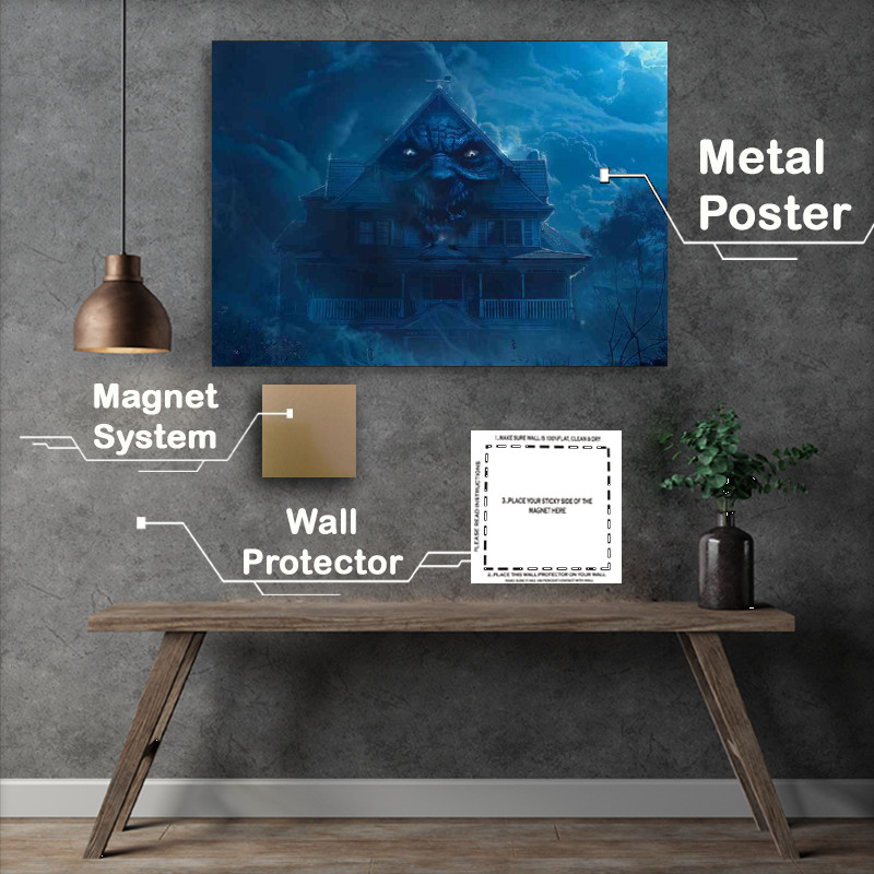 Buy Metal Poster : (House with an evil face)