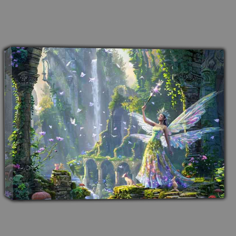 Buy Canvas : (Beautiful fairy queen in an iridescent dress)