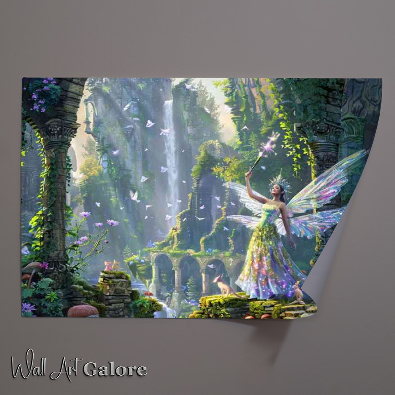 Buy Unframed Poster : (Beautiful fairy queen in an iridescent dress)