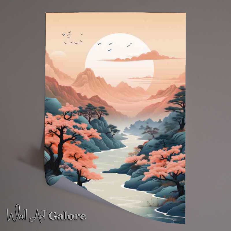 Buy Unframed Poster : (Sakura Serenades Mountains and Waters in Japan)