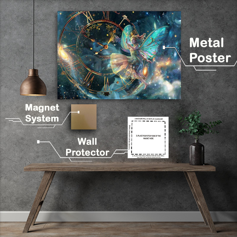 Buy Metal Poster : (Whimsical scene of an ethereal fairy with iridescene)