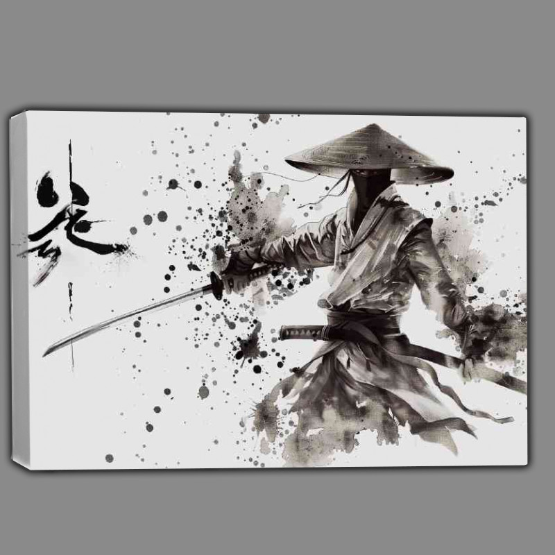 Buy Canvas : (Ink Painting style samurai with katana)
