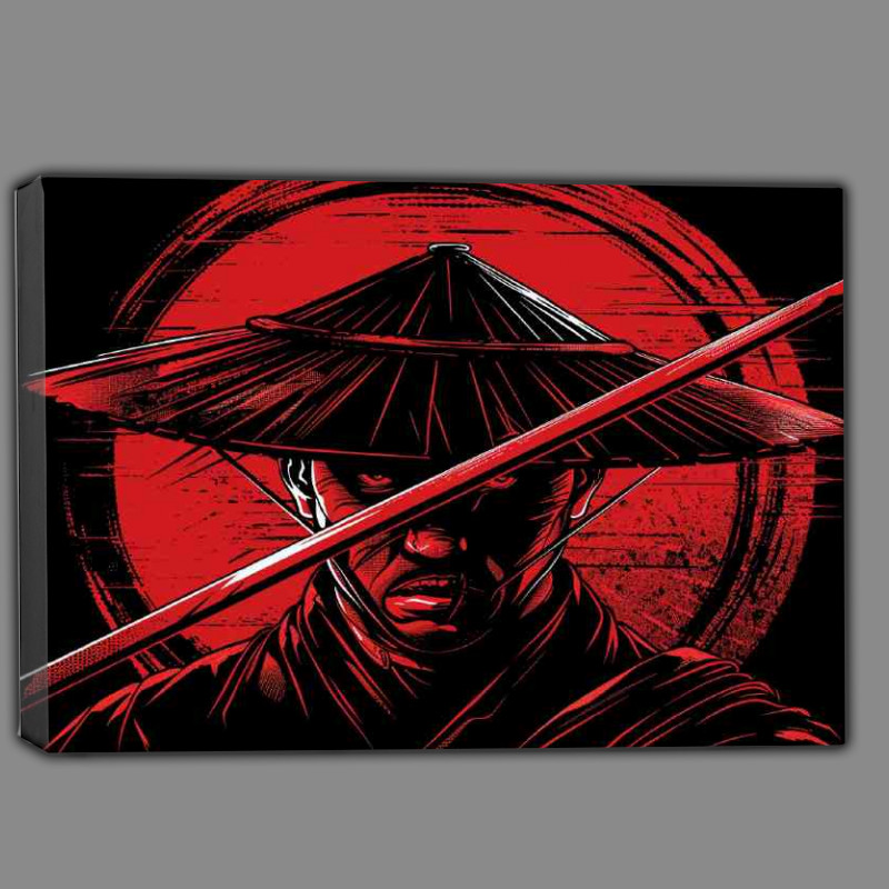 Buy Canvas : (Samuari in red with sword and sun)