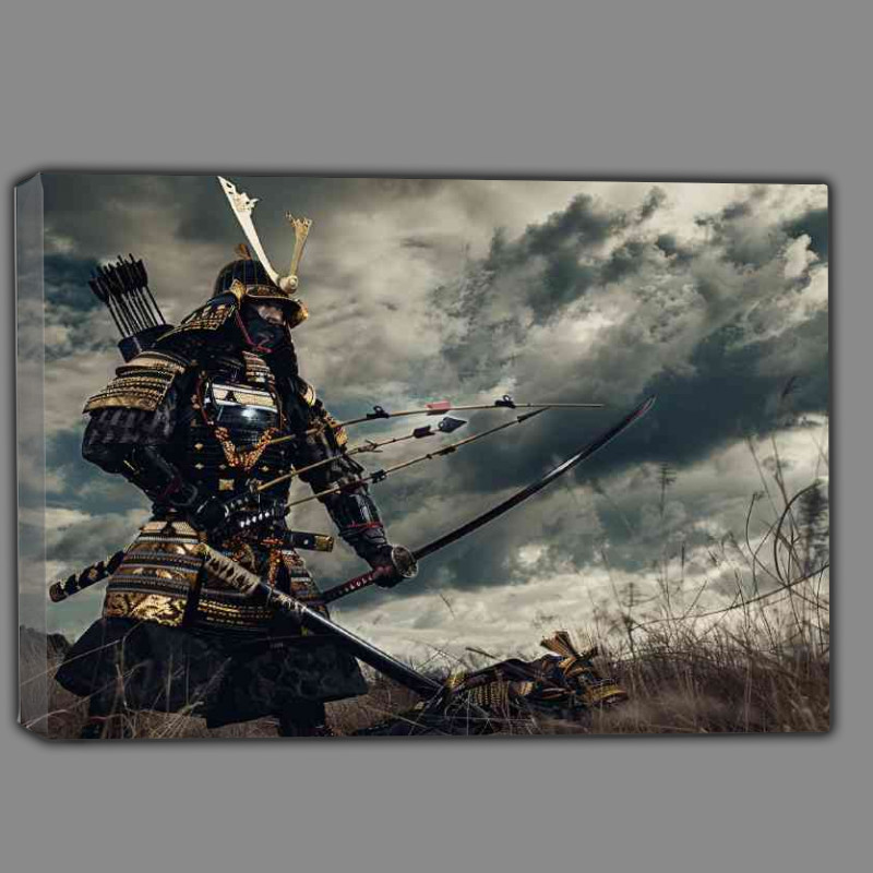 Buy Canvas : (Samurai wearing full armor and holding an arrow)