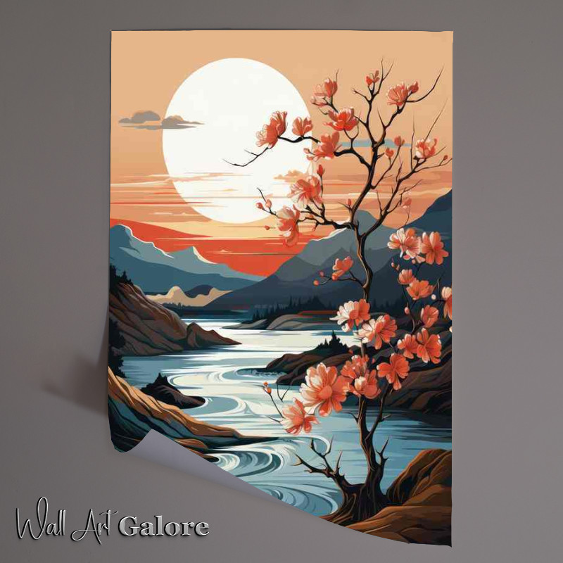 Buy Unframed Poster : (The Natural Wonders of Japan Sakura Mountains and Streams)