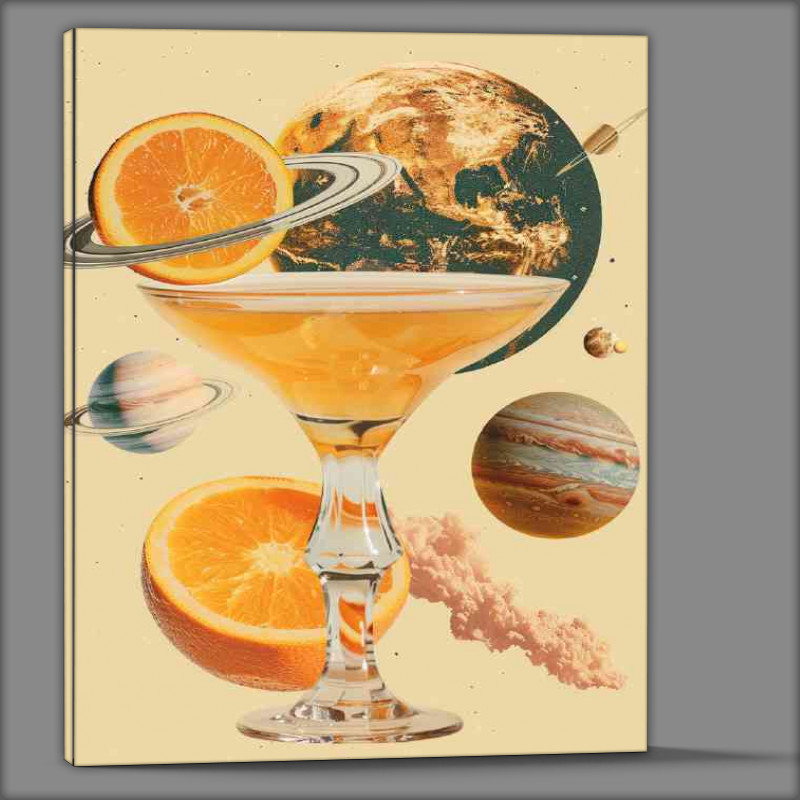 Buy Canvas : (Planets cocktail slice of orange)