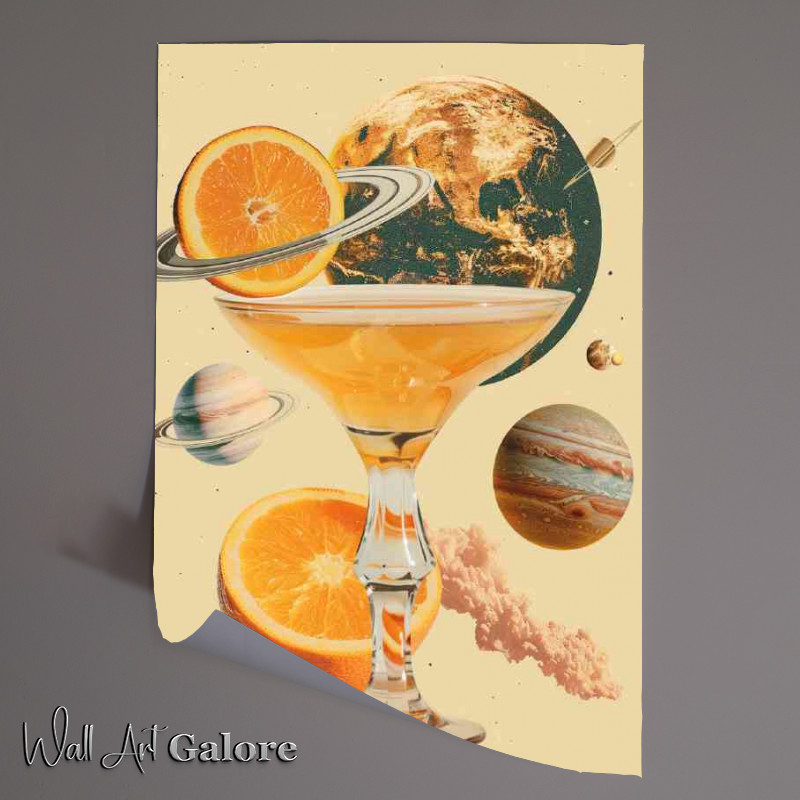 Buy Unframed Poster : (Planets cocktail slice of orange)