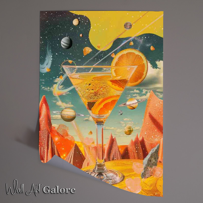 Buy Unframed Poster : (Universe and oranges cocktails)