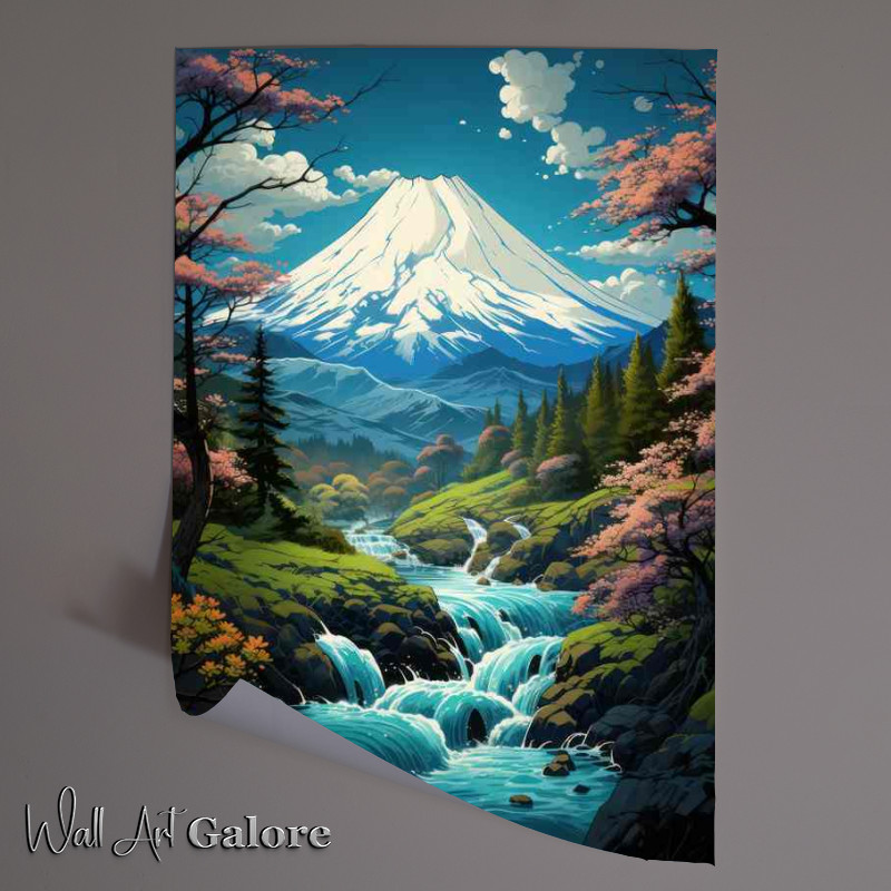 Buy Unframed Poster : (The Serenity of Japanese Mountains and Watersides)