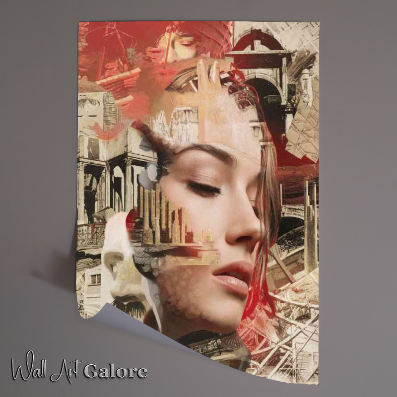 Buy Unframed Poster : (Captivating collage that blends multiple elements)