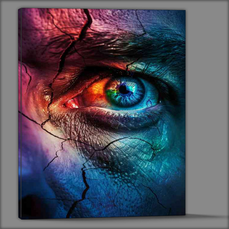 Buy Canvas : (Colourful mans radiant face)
