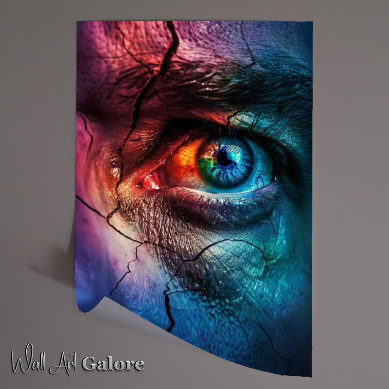 Buy Unframed Poster : (Colourful mans radiant face)