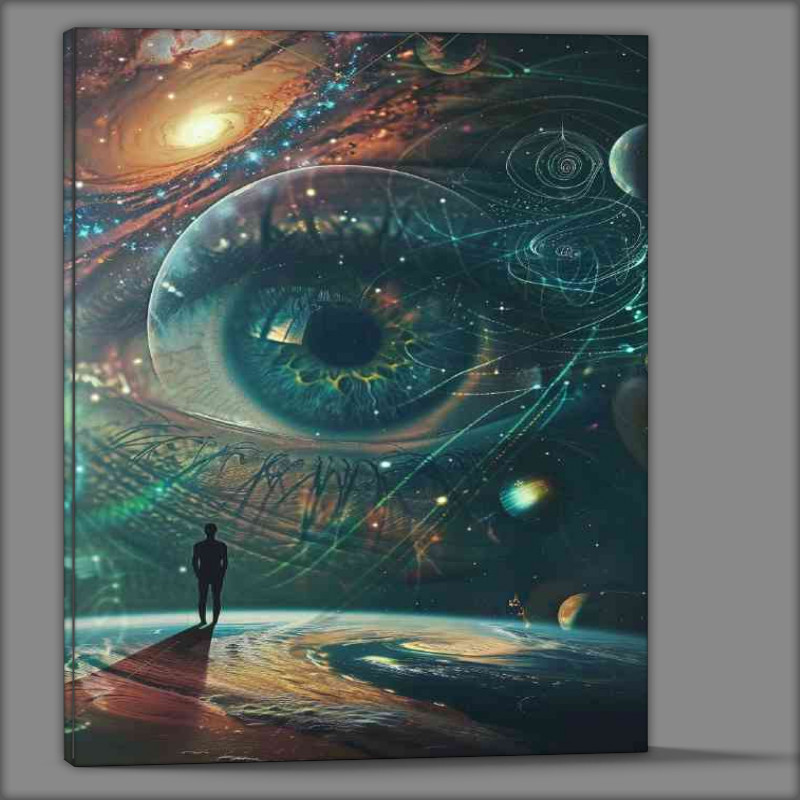 Buy Canvas : (Digital artwork surreal eye in the cosmos)