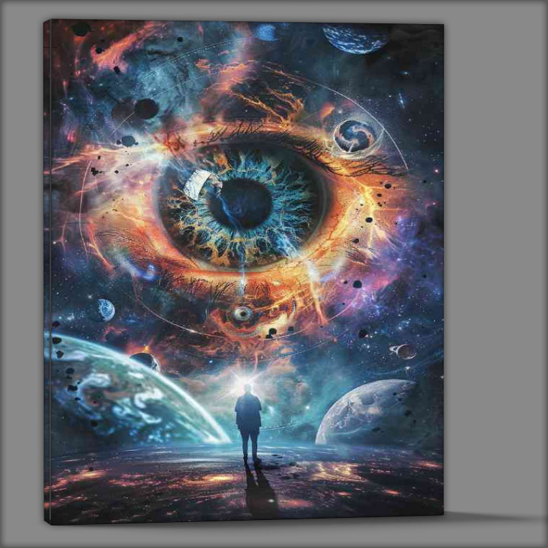 Buy Canvas : (Surreal digital art eyes in the cosmos)