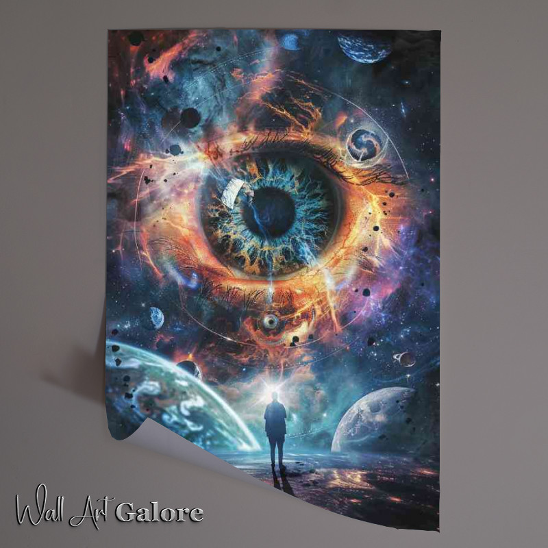 Buy Unframed Poster : (Surreal digital art eyes in the cosmos)
