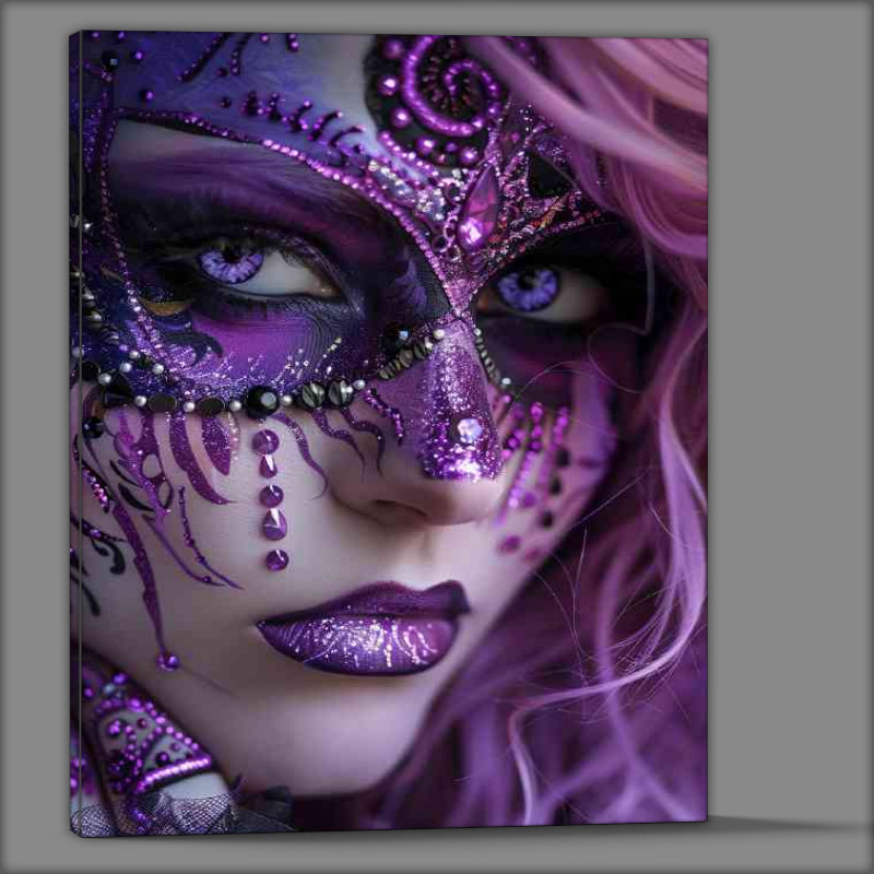 Buy Canvas : (Woman fantasy in purple mask)