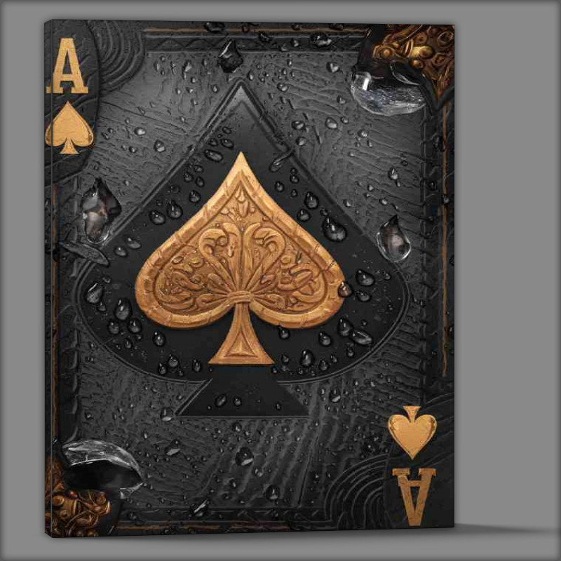 Buy Canvas : (A luxurious black playing card the Ace)