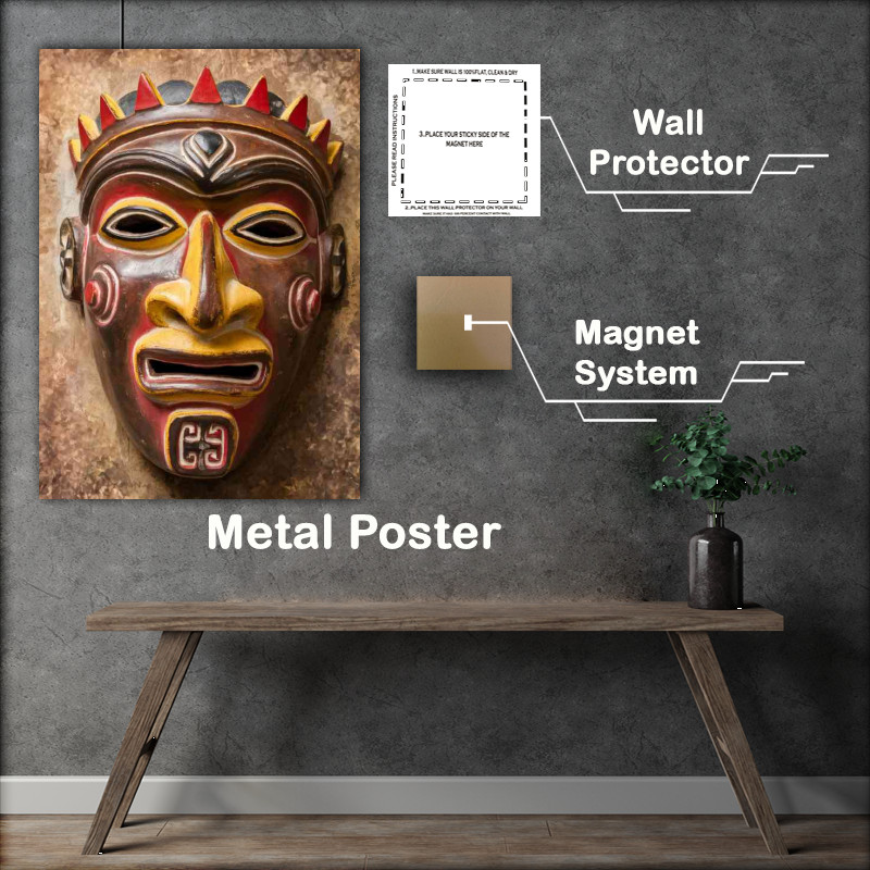 Buy Metal Poster : (African style mask with great detail)