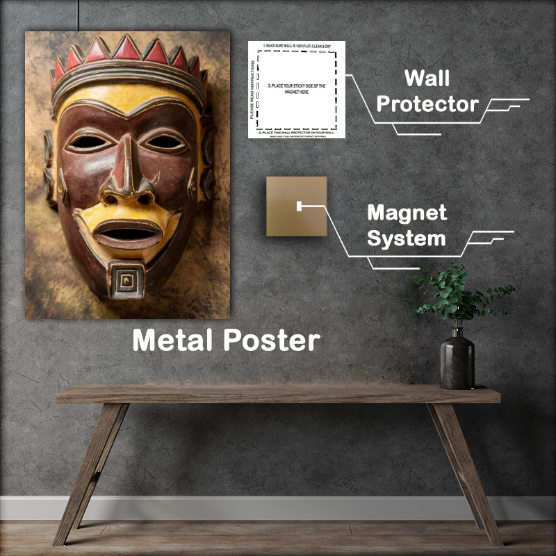 Buy Metal Poster : (Detailed african style mask)