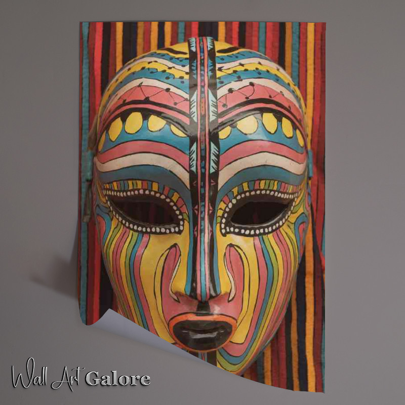 Buy Unframed Poster : (Intricately designed mask multi coloured)