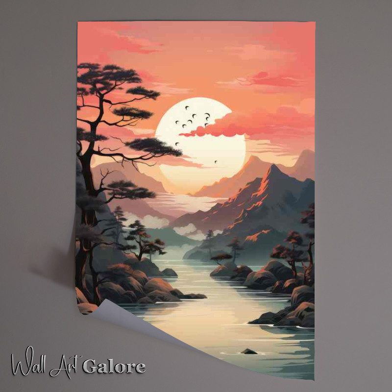 Buy Unframed Poster : (WindSwept Mountains and Waters in japan)