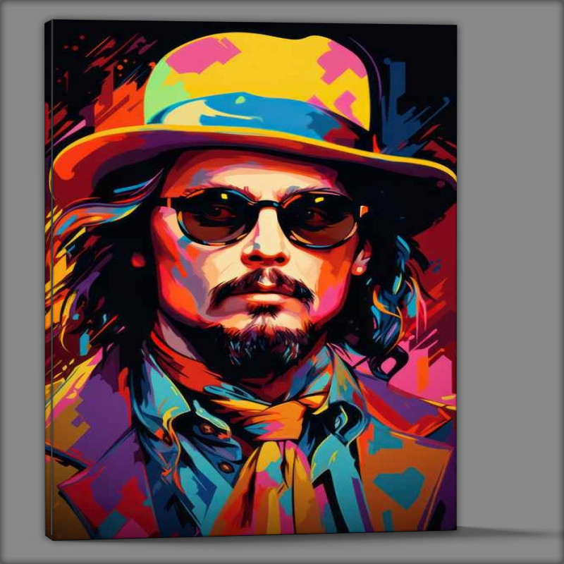 Buy Canvas : (Johnny Depp with glasses and hat)