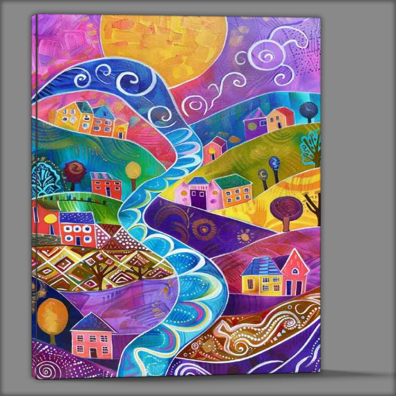 Buy Canvas : (Abstract village quaint)