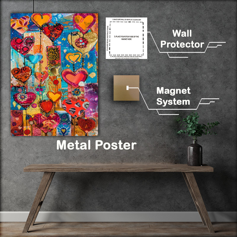 Buy Metal Poster : (All about the love hearts)