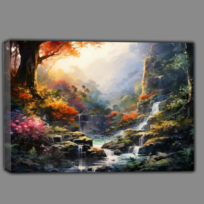 Buy Canvas : (Japan waterways painted style)