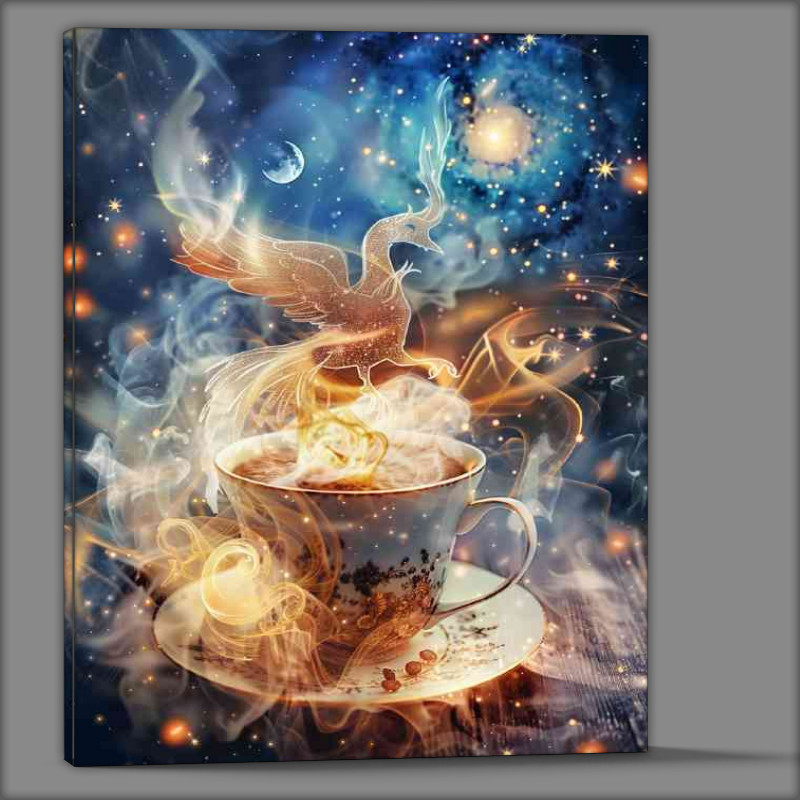 Buy Canvas : (Cup of Coffee with swirling smkoe)