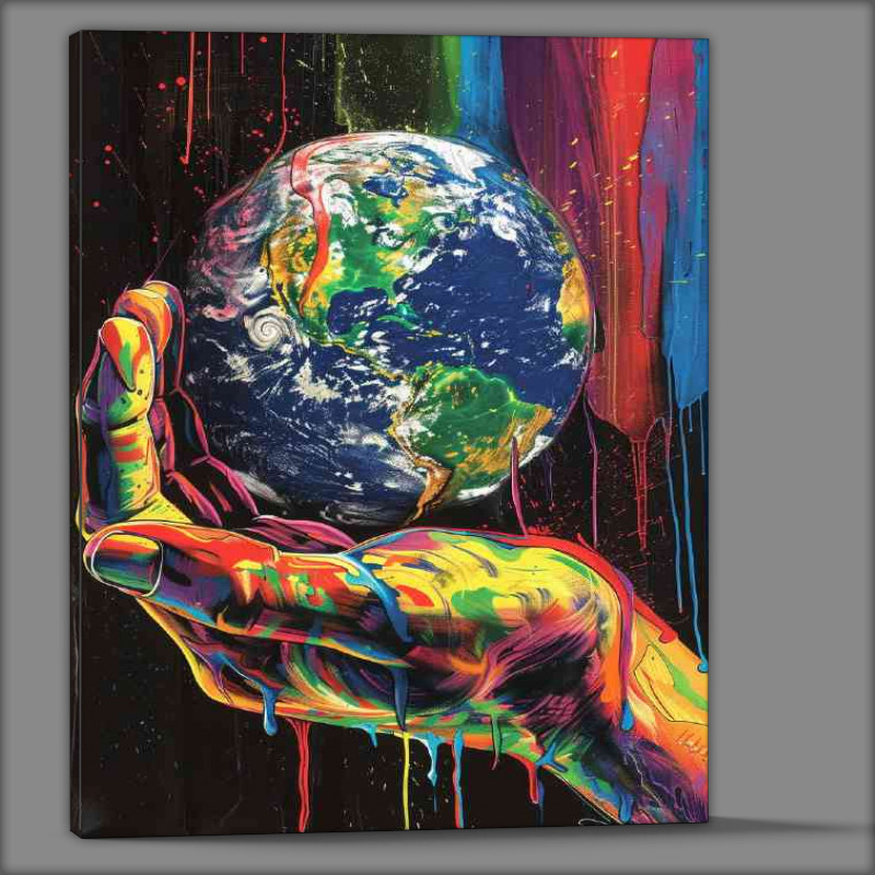 Buy Canvas : (Earth in the plam of your hand)