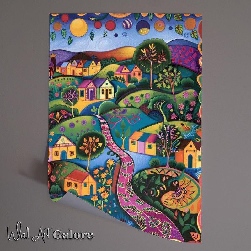 Buy Unframed Poster : (Idylic wimsical quaint village)