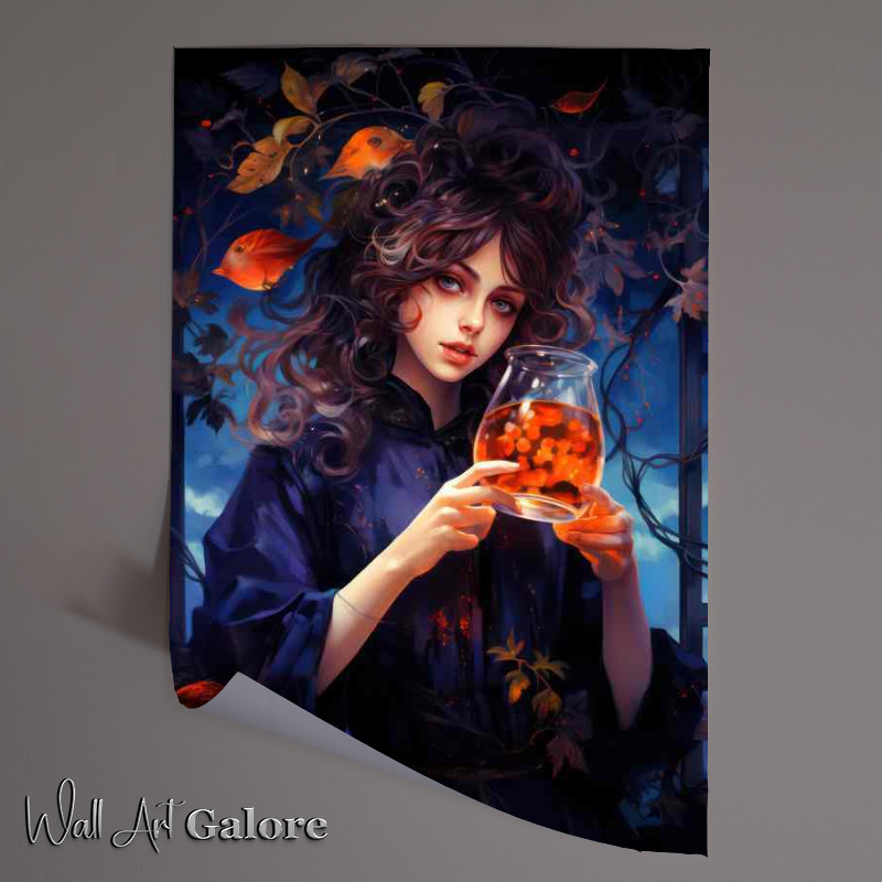 Buy Unframed Poster : (Meditative Practices by the Koi Pond)