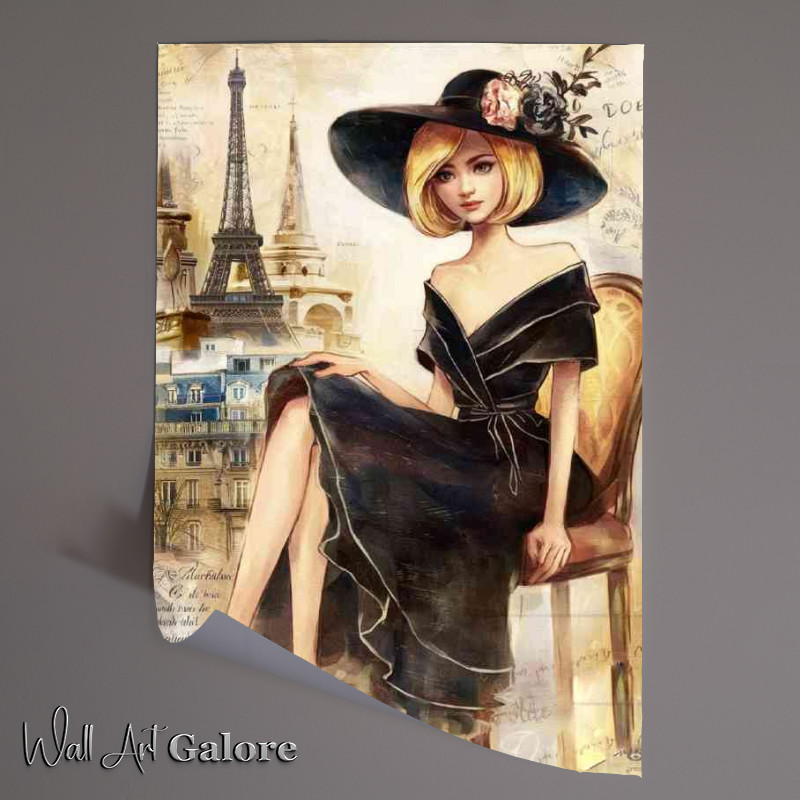 Buy Unframed Poster : (Art deco lady in paris)